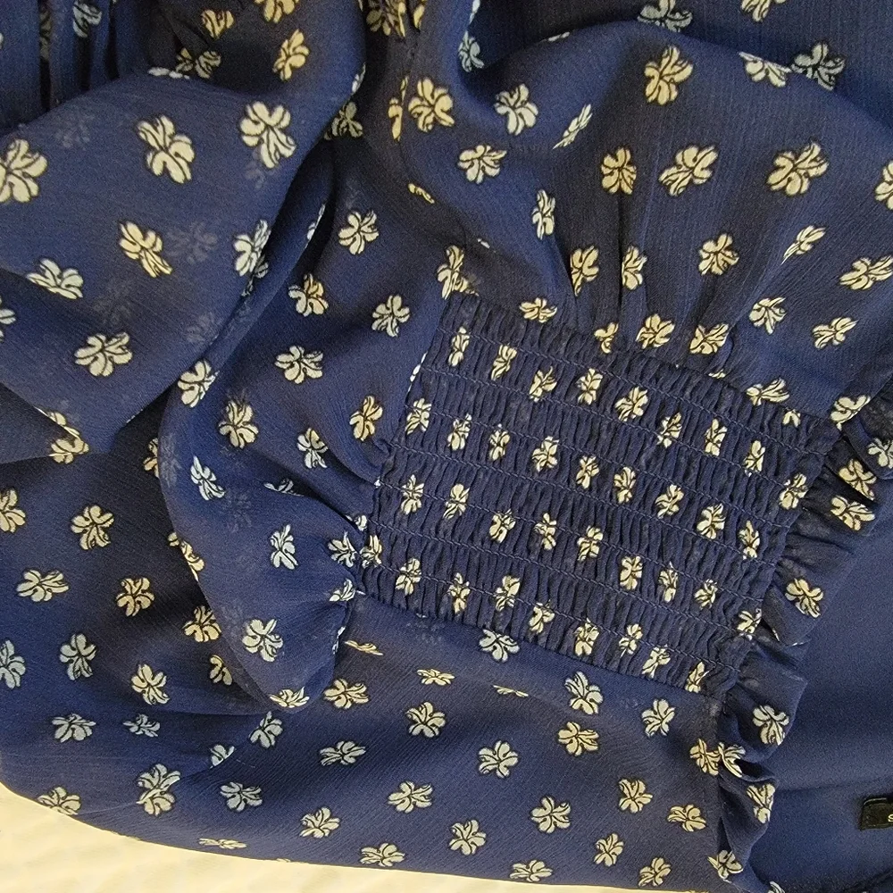 Talbots Blue Long Sleeve Blouse Sz 1X - Picture 4 of 10